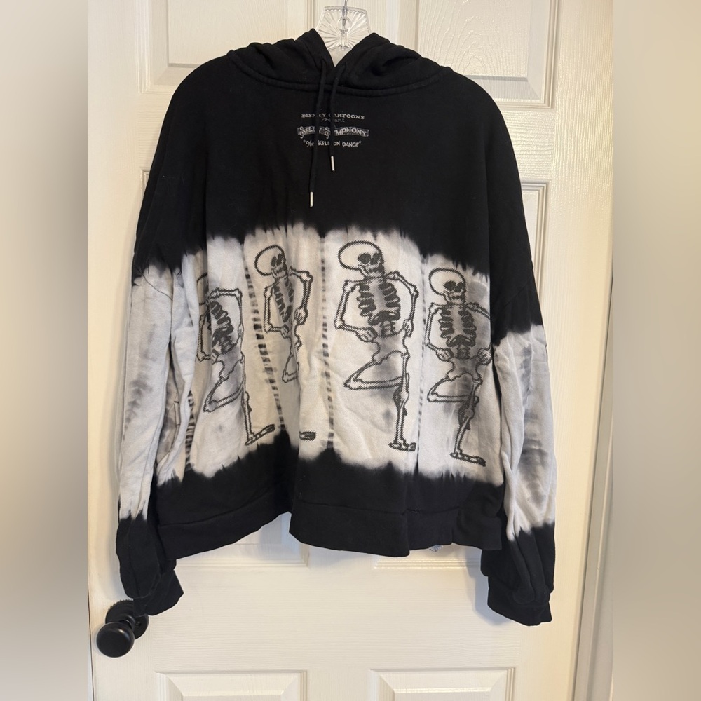 Disney Black Skeleton Dance Hoodie Sweatshirt